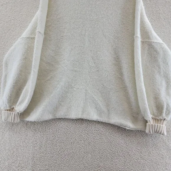 Free People Milo Tunic Sweater Women's Medium Evening Cream Drop Shoulder L/S~ - Picture 11 of 12